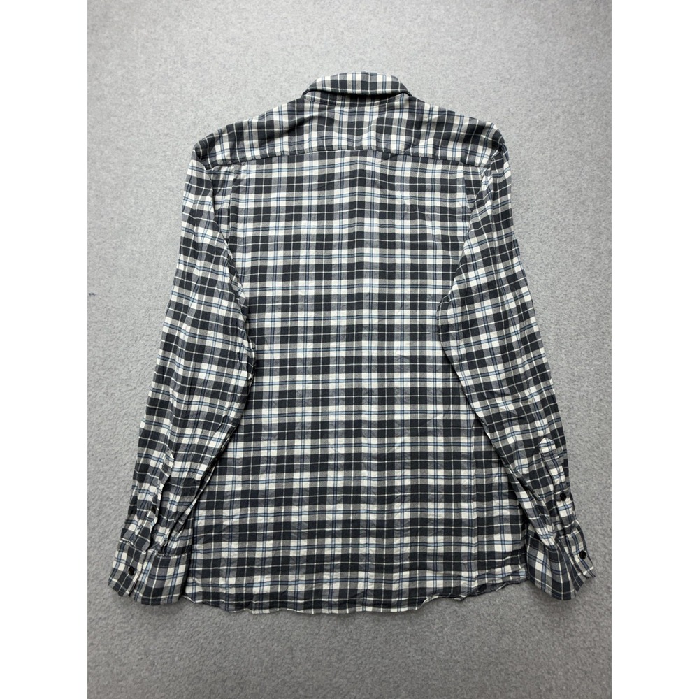 Faherty Shirt Mens 2XL Gray Plaid Long Sleeve Button Up Stretch Flannel Casual - Picture 8 of 11